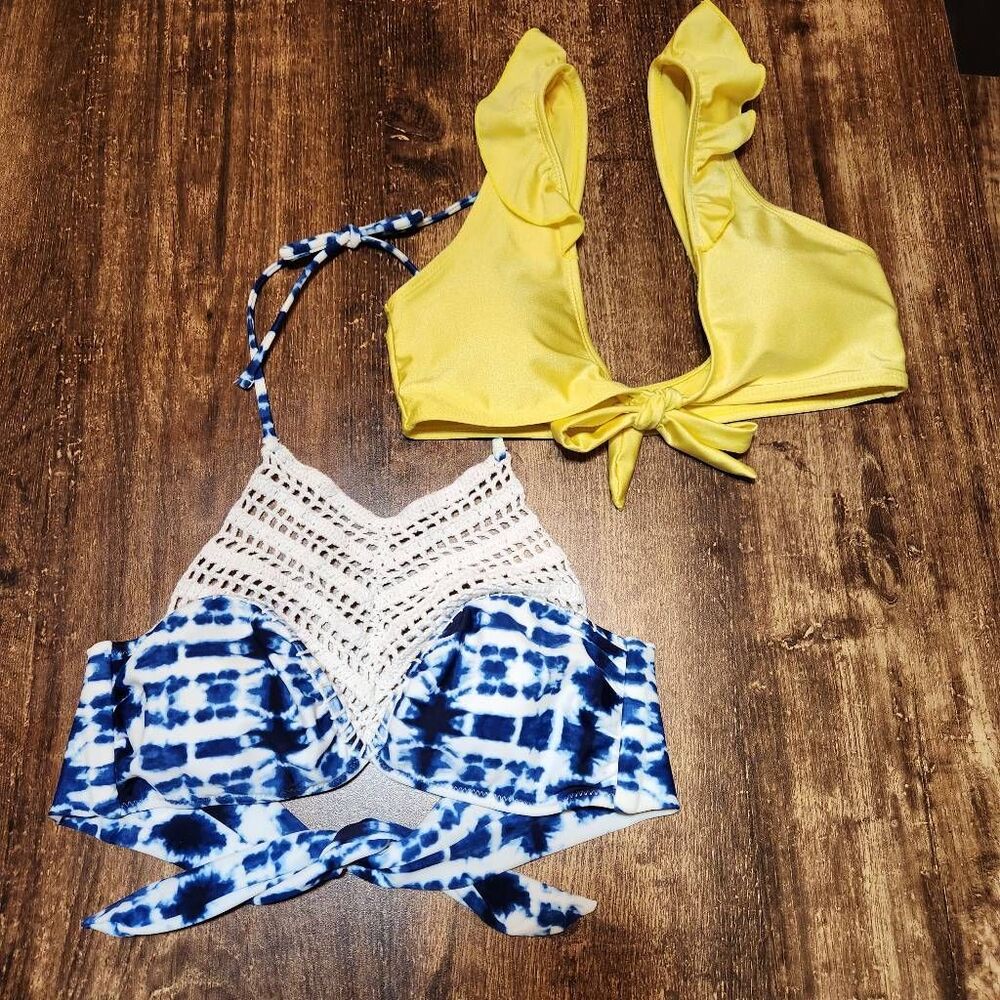 Missguided and Raisins bikini tops